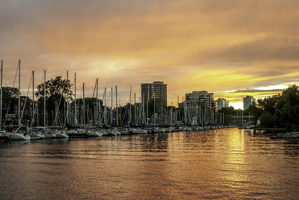 Marina at the sunset, Oakville, Ontario